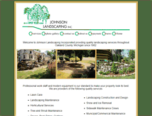 Tablet Screenshot of johnsonlandscapinginc.com